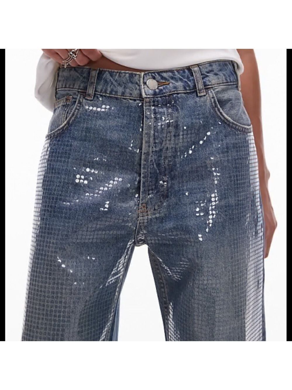 ALMOST FAMOUS EMBELLISHED (front only) Denim Mid Rise  Bootcut Jeans  sz 1 NWT
